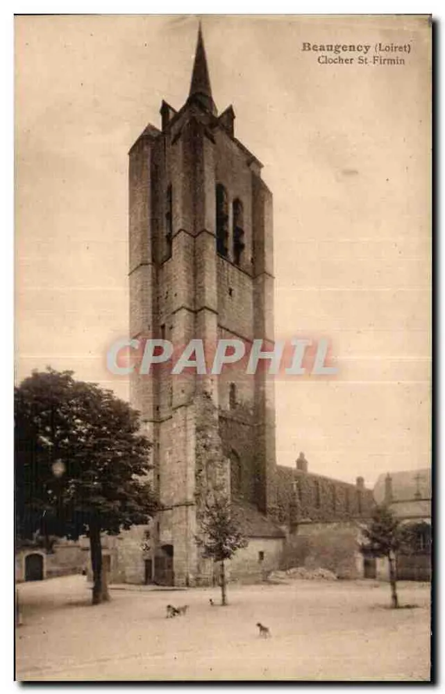 Beaungency (Loiret) — Kirchturm Saint-Firmin — L. Lenormand, Orléans - Vorderseite