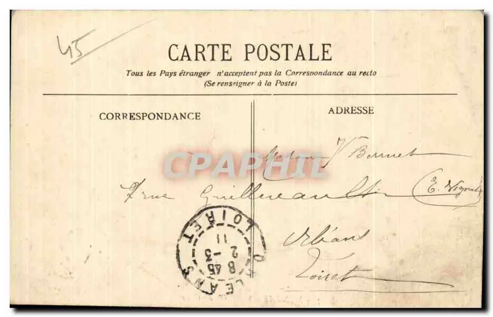 Montargis — Margens do Canal — C.F.M. n°3 - Verso