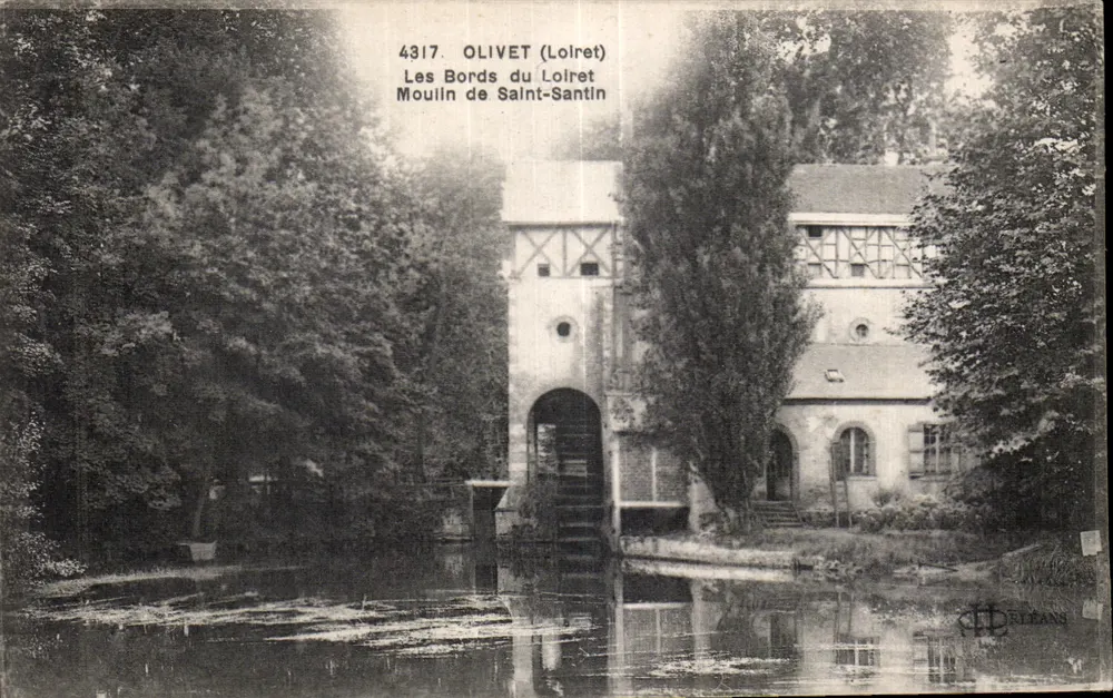 Olivet (Loiret) — Die Ufer des Loiret, Mühle von Saint-Santin — Verlag C. D. D. R. L. E. A. N S - Vorderseite