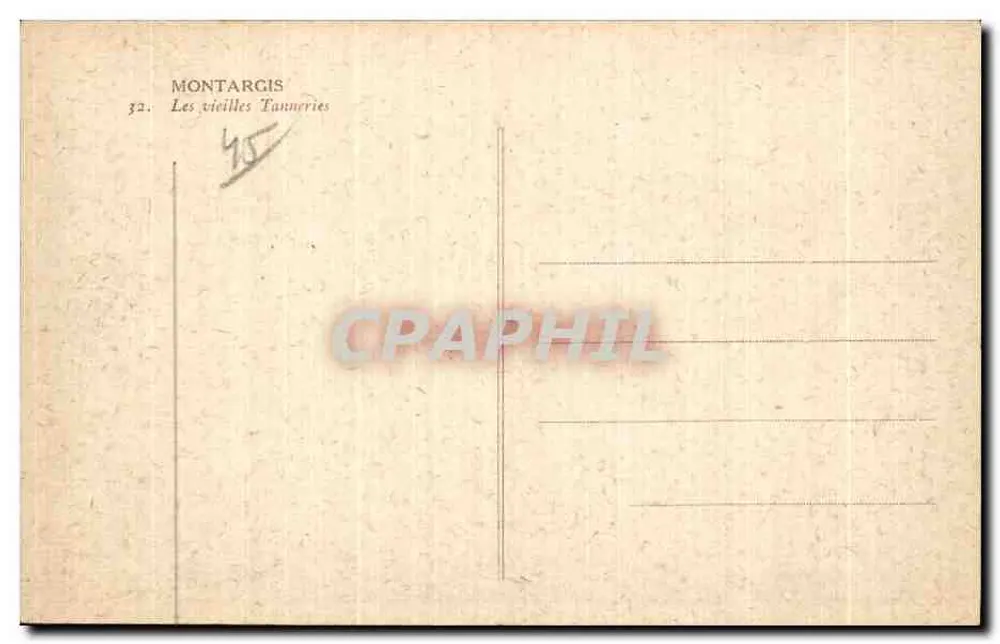 Montargis — As Velhas Tanneries — C.F. M - Verso