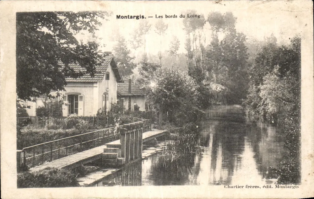 Montargis — Les bords du Loing — Chartier frères, édit. Montargis - Frente