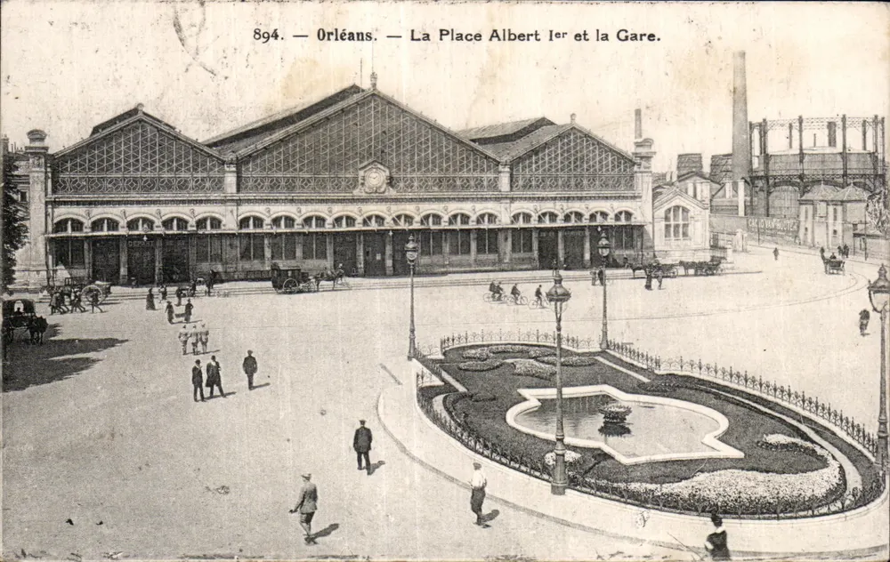 Orléans — Place Albert 1er und Bahnhof — unbekannter Verleger, Nr. 894 - Vorderseite