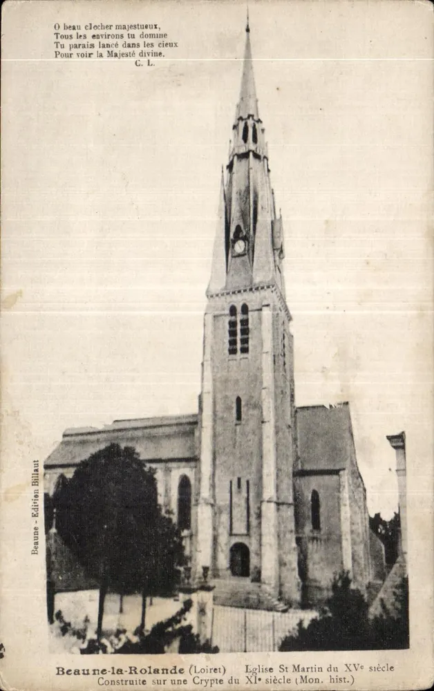 Kirche Saint-Martin von Beaune-la-Rolande — Verleger Billaut, Nr. 45 - Vorderseite