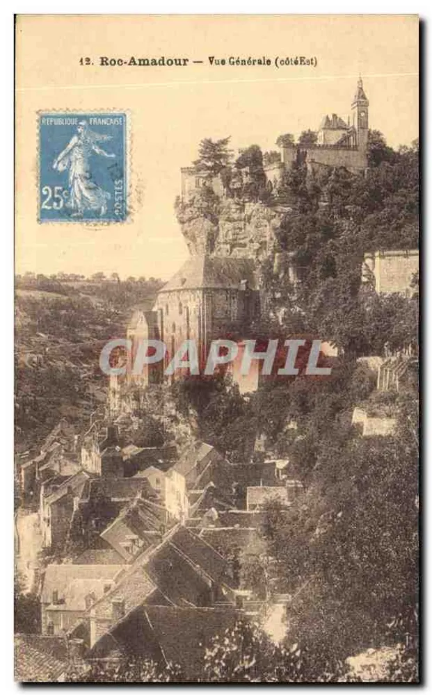 Roo-Amadour — Ogólny widok (strona wschodnia) — A. Thumat & Cie, Toulouse, nr 12 - Awers