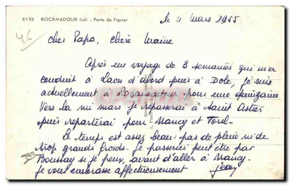 Rocamadour (Lote) — Porta do Figuier — editor 6135 - Verso