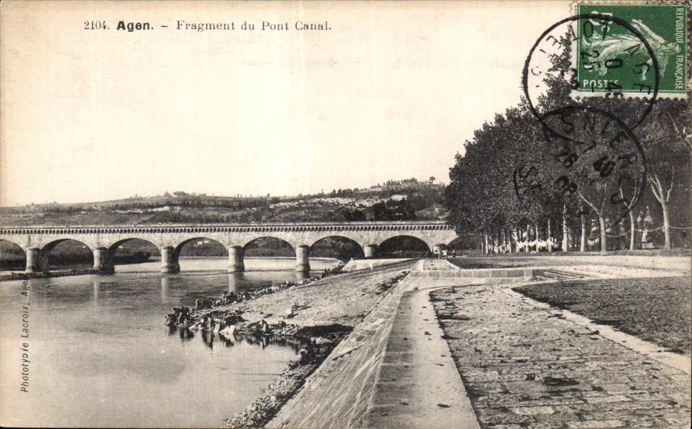 Agen — Fragmento do Ponte Canal — Fototipo Lacroix, Agen - Frente