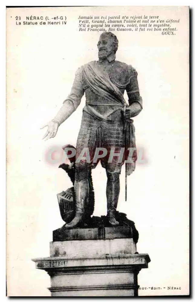 नेराक (एल.-एफ-जी) — हेन्री चौथे की मूर्ति — फोटो. एडिट. नेराक - आगे