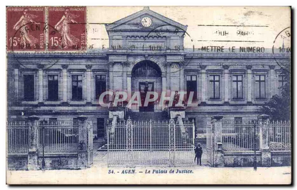 AGEN — Het Paleis van Justitie — G. Arnaud, uitgever - Voorkant