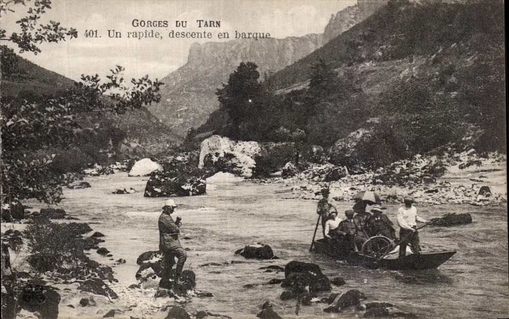 Gorges do Tarn — Uma correnteza, descida em barco — Imprimé Illustré n°401 - Frente