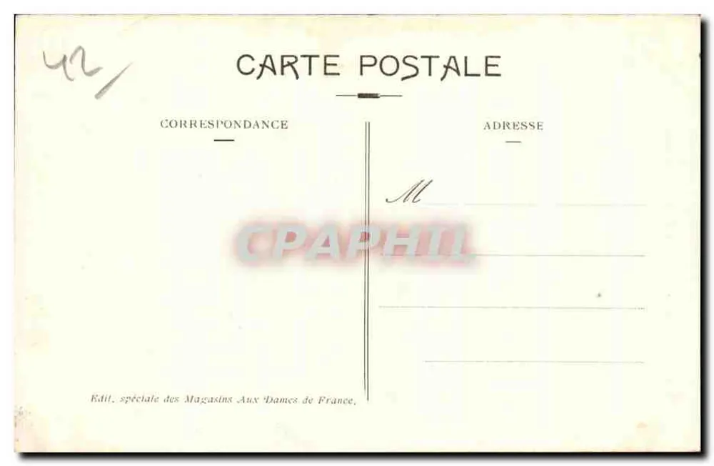 Roanne - O Donjon e a Praça do Castelo — Edição especial dos Magasins Aux Dames de France - Verso