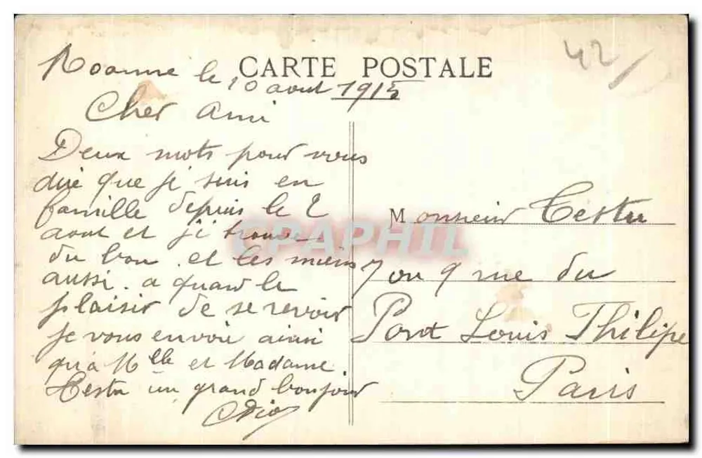 Roanne — O Teatro — Sra. Lafay-Besacier, editor Roanne - Verso