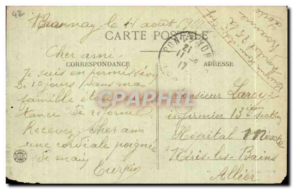Roanne — Allgemeiner Ausblick vom Bassin — Mme Lafay-Bessière, Verlag - Rückseite