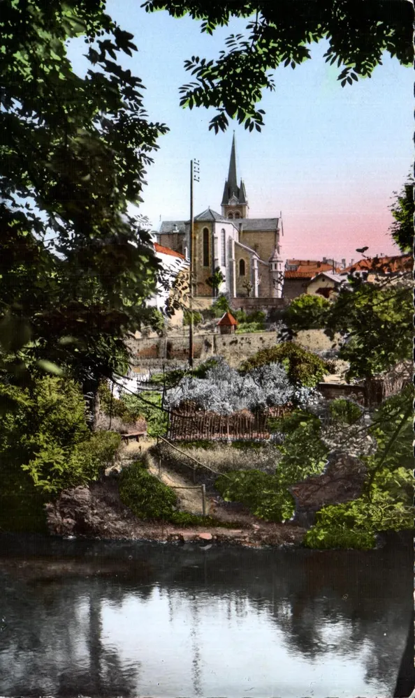 Boën-sur-Lignon — vue de l'église depuis le bord du Lignon — éditeur PHOTO VÉRITABLE - Vorderseite