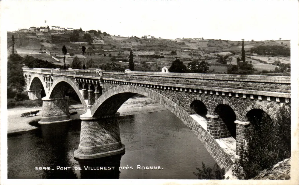 Ponte de Villerest perto de Roanne — editor L'Hôtel de Ville de Villeby - Frente