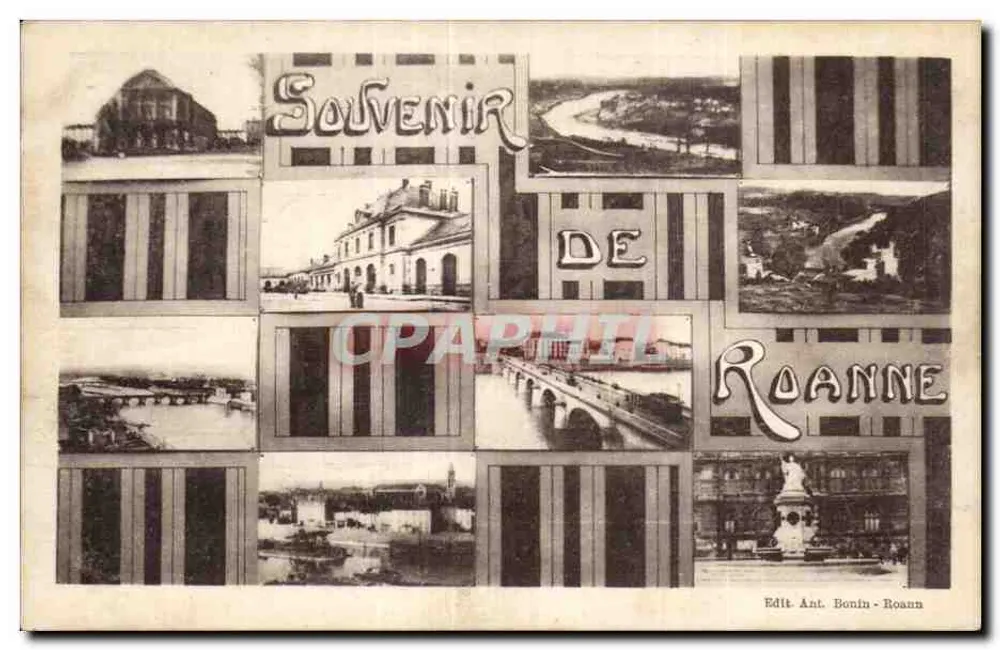 Roanne — Lembrança de Roanne — Edit. Ant. Bonin - Roanne - Frente