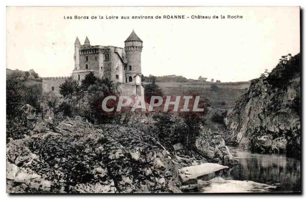 Die Ufer der Loire in der Nähe von ROANNE — Schloss La Roche — Verlag Vve C. PRÉEUR - Serie 42 - Vorderseite