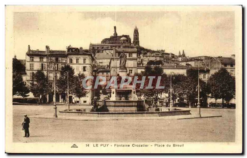 Le Puy - Fontaine Crozatier - Place du Breuil - Vorderseite