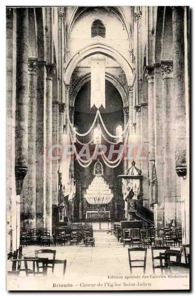 Brioude — Coro da Igreja de São Julião — Edição especial das Galerias Modernas - Frente