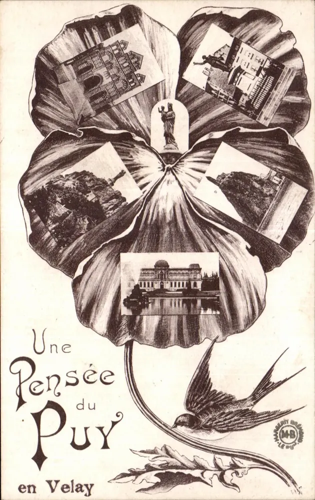 Ein Gedanke aus Le Puy-en-Velay — Editions d'Art Merger Bremond, Le Puy (Loire) - Vorderseite