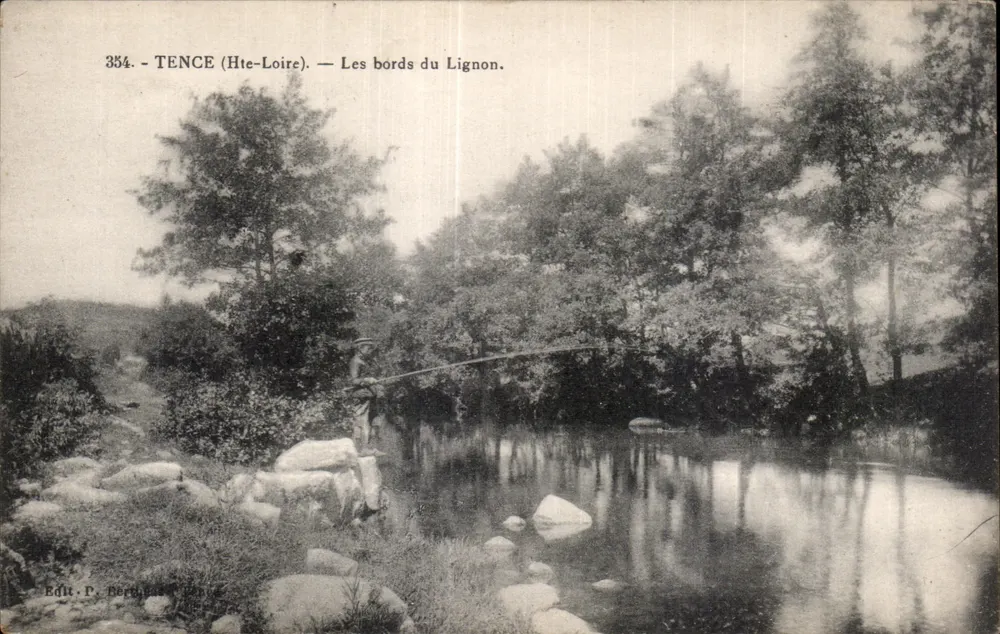 TENCE (Hte-Loire) — Die Ufer des Lignon — Edit. P. Berthet - Vorderseite