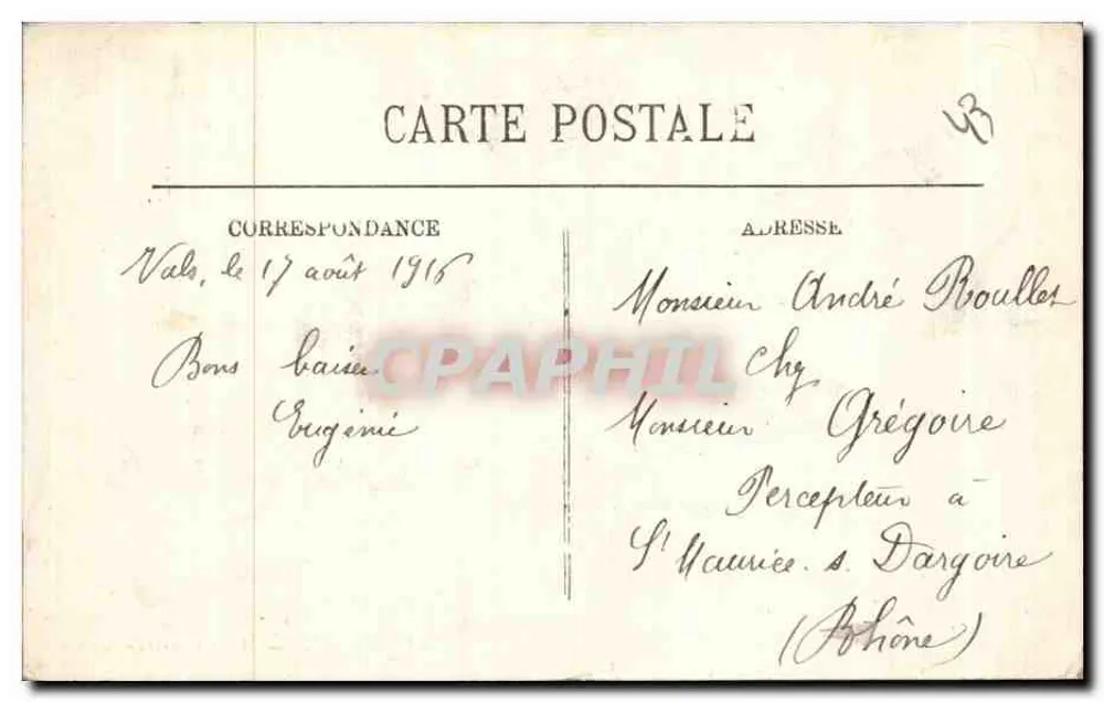 Le Puy — Museu Crozatier — LL. n°72 - Verso