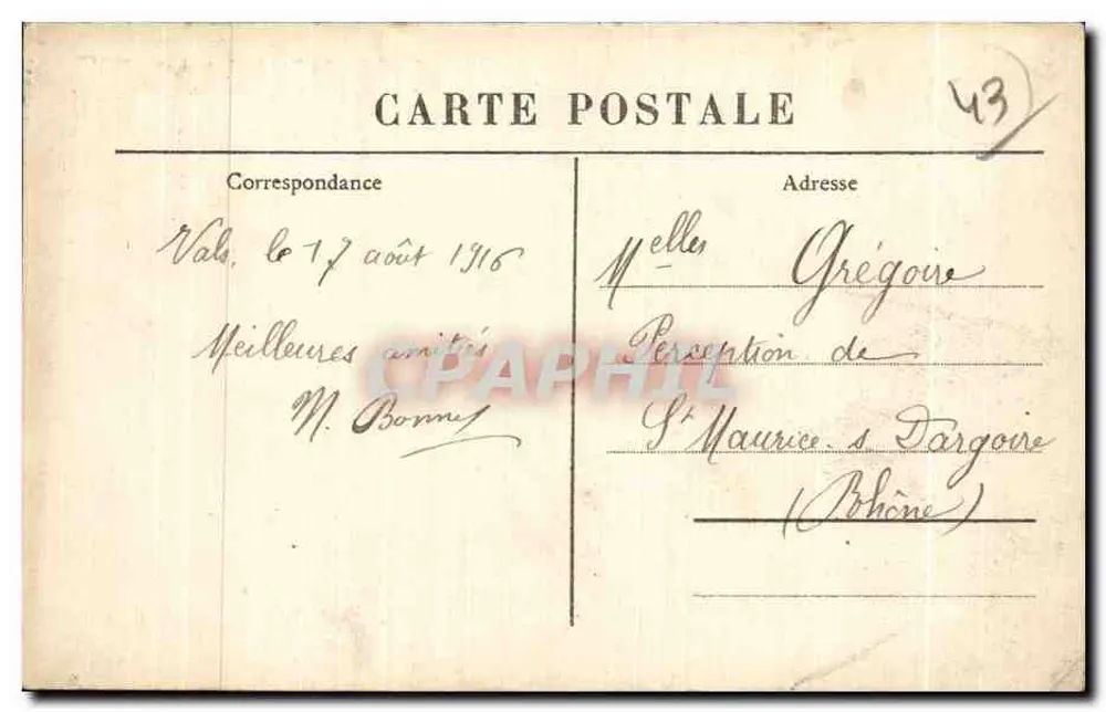 Le Puy - Mittlerer Blick und die Stadt — Le Velay Illustré 5371 - Rückseite
