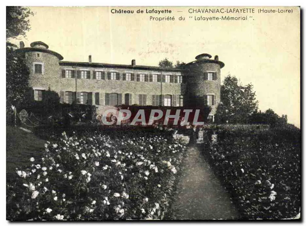 Schloss Lafayette — Chavaniac-Lafayette (Haute-Loire) — Eigentum des 'Lafayette-Mémorial' - Vorderseite