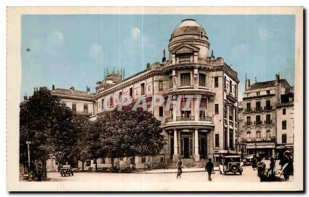 Béziers — Praça da Correios — Editor A.P.A. POUX - Frente
