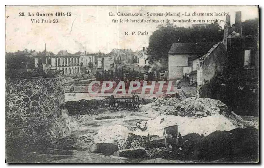 Suiippes (Marne) — Detalhes da guerra 1914-15 — R.P. Paris - Frente