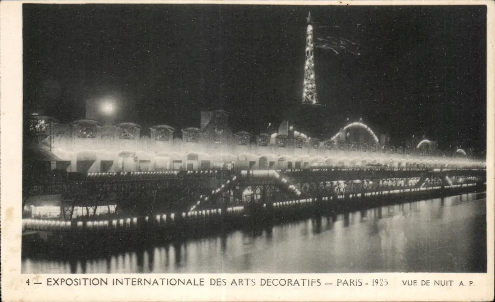 Internationale Ausstellung der dekorativen Künste — Paris — 1925 — Nachtsicht — A.P. - Vorderseite