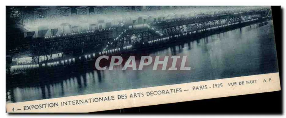 Internationale Ausstellung der dekorativen Künste — Paris 1925 — Nachtsicht — A.P. - Vorderseite
