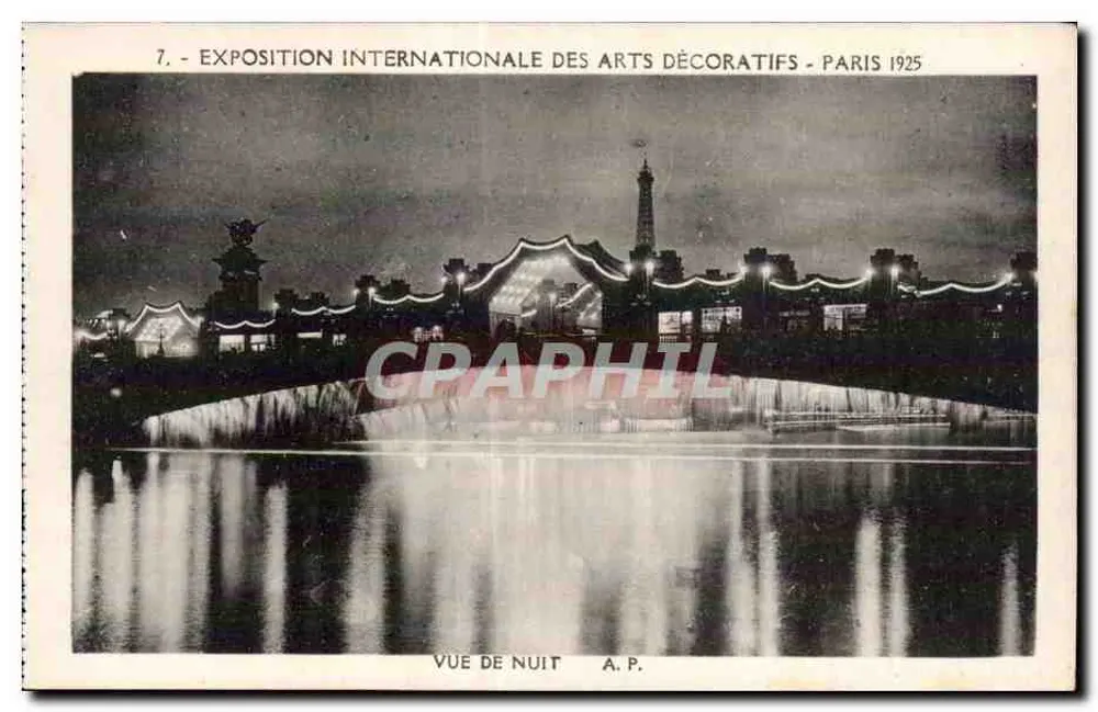 Internationale Ausstellung für Dekorative Künste - Paris 1925 — Nachtsicht — A.P. - Vorderseite
