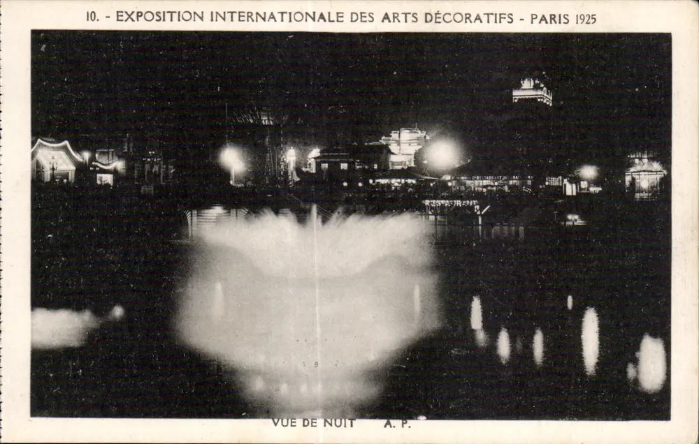 Internationale Ausstellung der dekorativen Künste - Paris 1925 — Nachtsicht — A.P. - Vorderseite