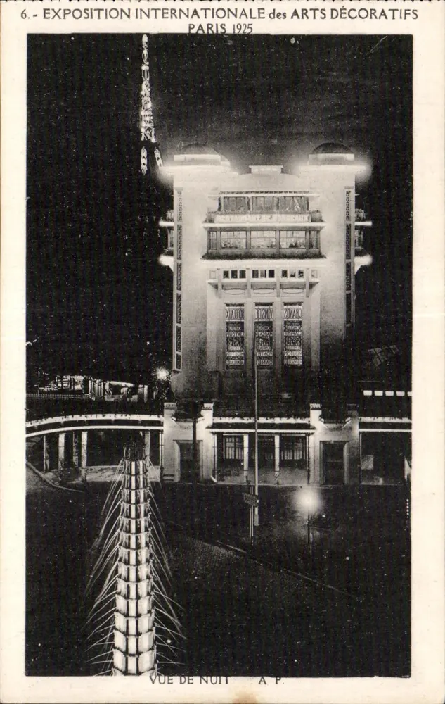 Internationale Ausstellung der dekorativen Künste Paris 1925 — Nachtsicht — A. Papeghin Paris-Tours - Vorderseite