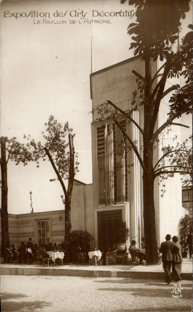 Ausstellung der Dekorativen Künste — Das Pavillon der Österreich — A.N. Paris 43 - Vorderseite