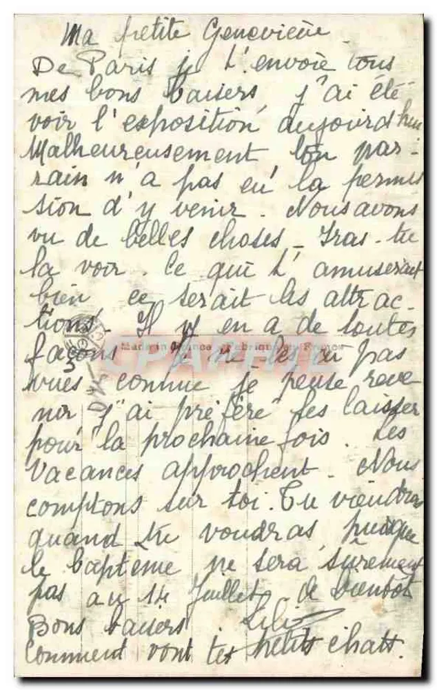 Ausstellung der Dekorativen Künste — Das Pavillon der Österreich — A.N. Paris 43 - Rückseite