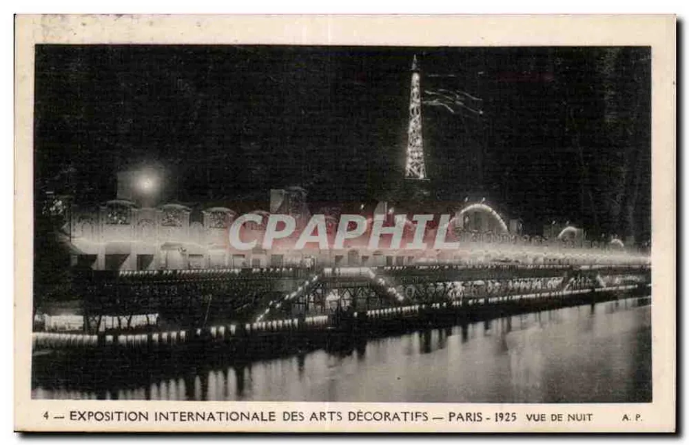 Internationale Ausstellung der dekorativen Künste — Paris — 1925 — Nachtsicht — A.P. — Nr. 4 - Vorderseite