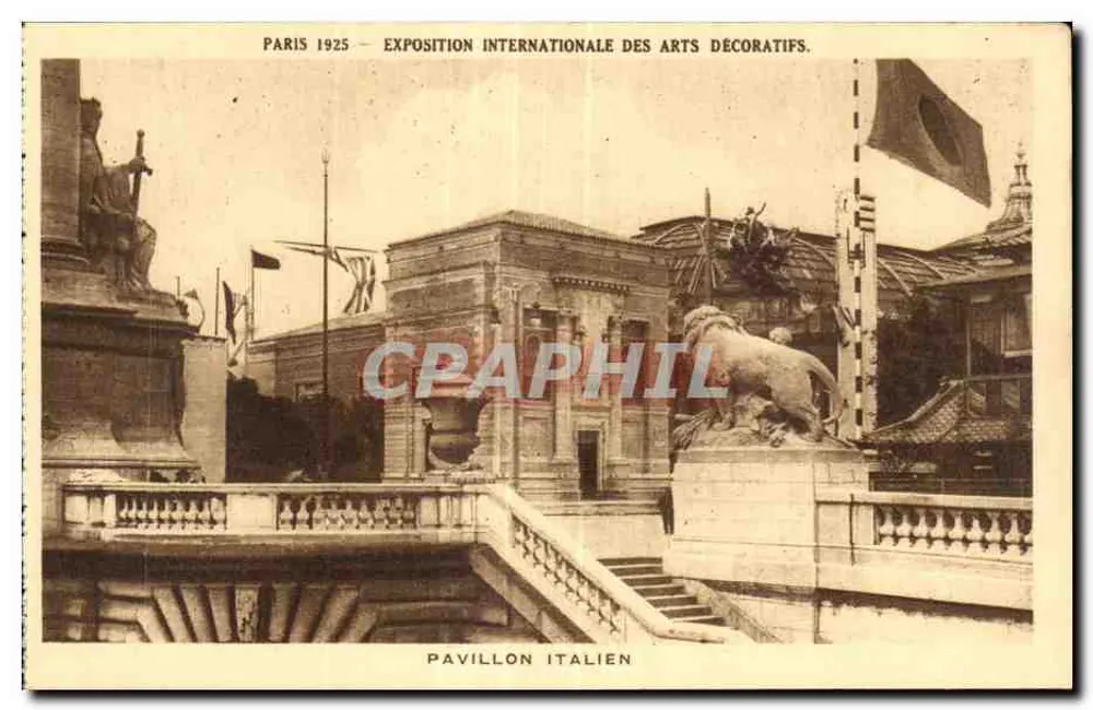 Paris 1925 — Internationale Ausstellung für Dekorative Künste. Italienischer Pavillon - Vorderseite