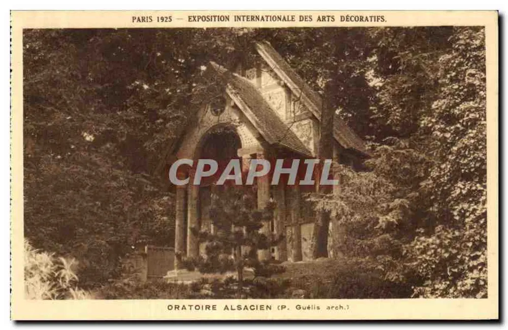 Alsatisches Oratorium — Internationale Ausstellung für Dekorative Künste, Paris 1925 — P. Guéïls arch. - Vorderseite