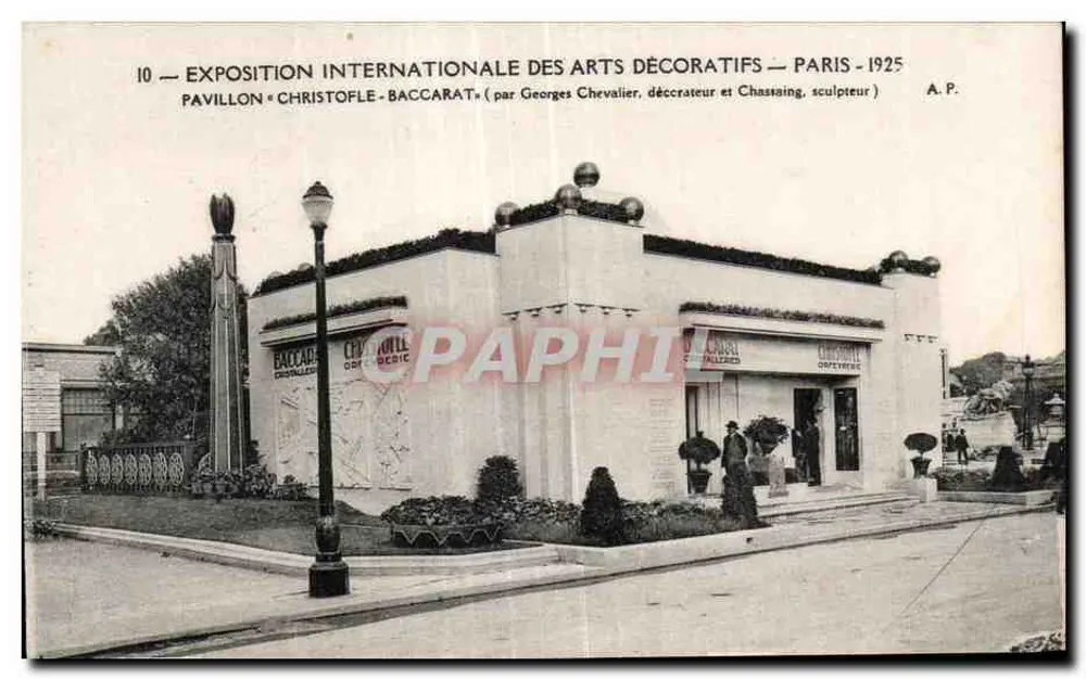 Pavillon Christofle-Baccarat — Internationale Ausstellung für Dekorative Künste — Paris 1925 — von Georges Chevalier und Chassaigne - Vorderseite