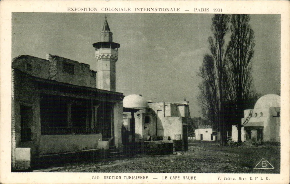 Internationale Kolonialausstellung — Paris 1931 — tunesische Abteilung — Der maurische Café - Vorderseite