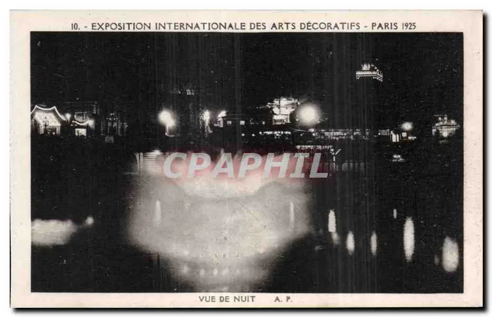 Internationale Ausstellung für Dekorative Künste - Paris 1925 — Nachtsicht — A. P. - Vorderseite