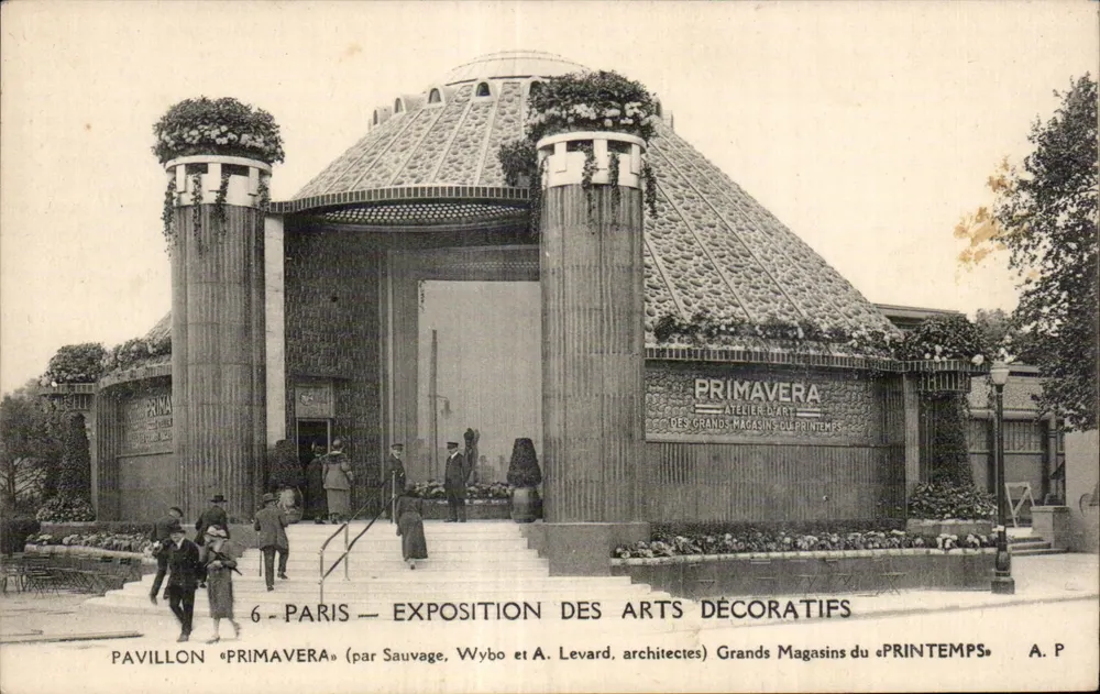 Pavillon « Primavera » — Ausstellung der dekorativen Künste — Paris — von Sauvage, Wybo und A. Levard, Architekten - Vorderseite