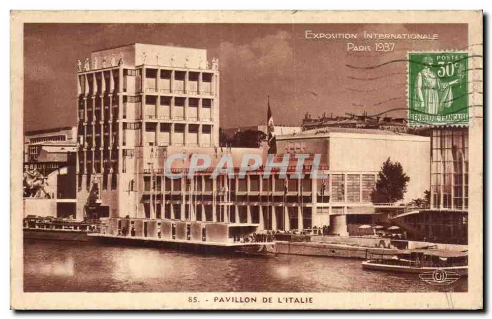 Pavillon der Italien — Internationale Ausstellung Paris 1937 — H. CHIRILLT, Verkäufer, Boulogne-sur-Seine - Vorderseite