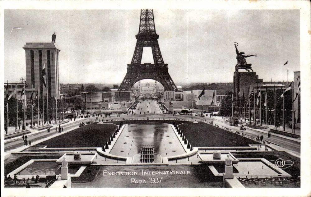Internationale Ausstellung Paris 1937 — Überblick vom Trocadéro — H. CHIPART, Boulogne-sur-Seine - Vorderseite
