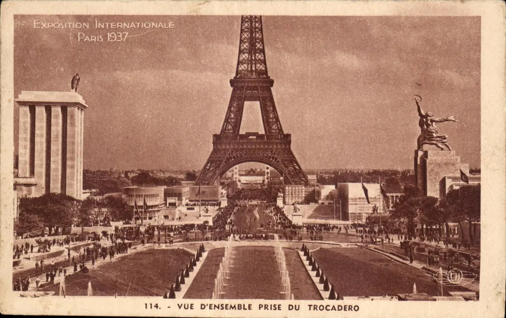 Internationale Ausstellung Paris 1937 — Überblick vom Trocadéro — Verleger H. CHIPAUD, n° 114 - Vorderseite