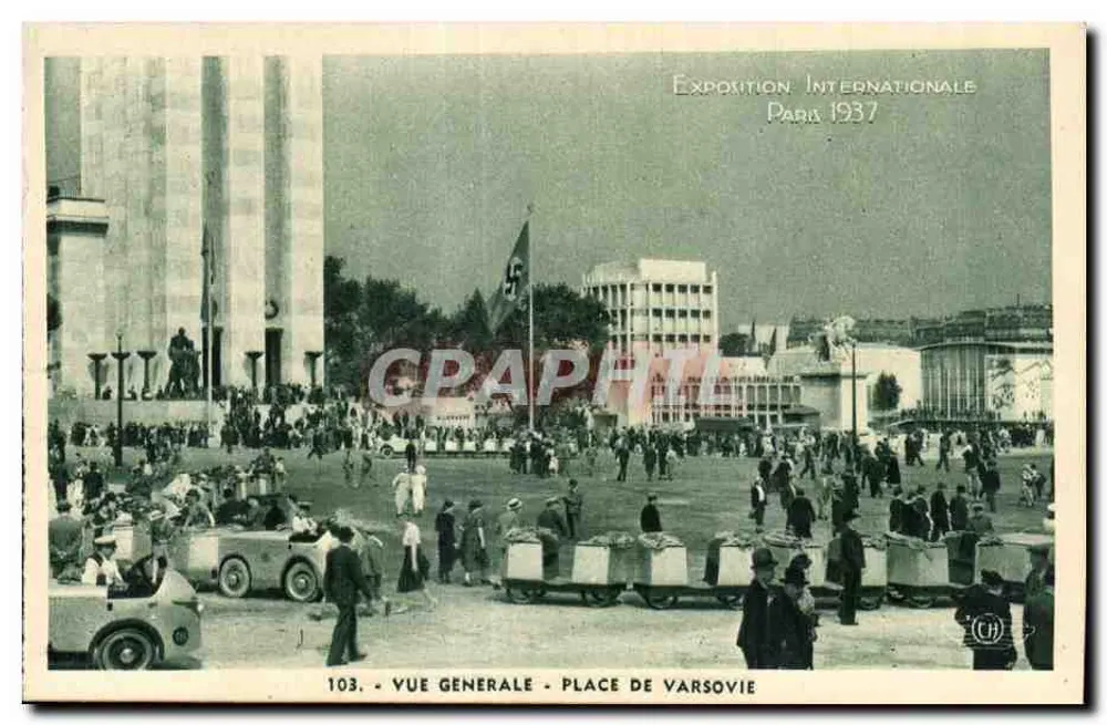 Place de Varsovie — Esposizione Internazionale di Parigi 1937 — n°103 - Recto