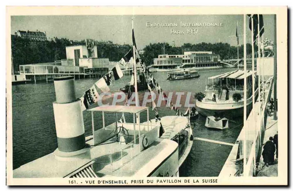 Internationale Ausstellung Paris 1937 — Gesamtansicht, aufgenommen vom Schweizer Pavillon — n° 161 - Vorderseite