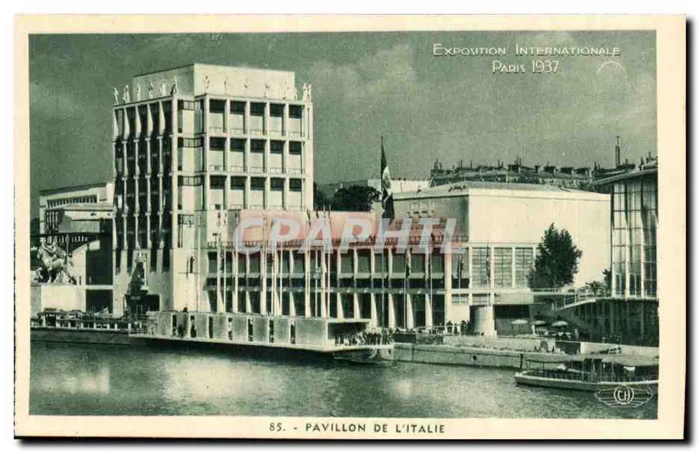 Pavillon de l'Italie — Internationale Ausstellung Paris 1937 — Verlag CH, Seriennummer 85 - Vorderseite