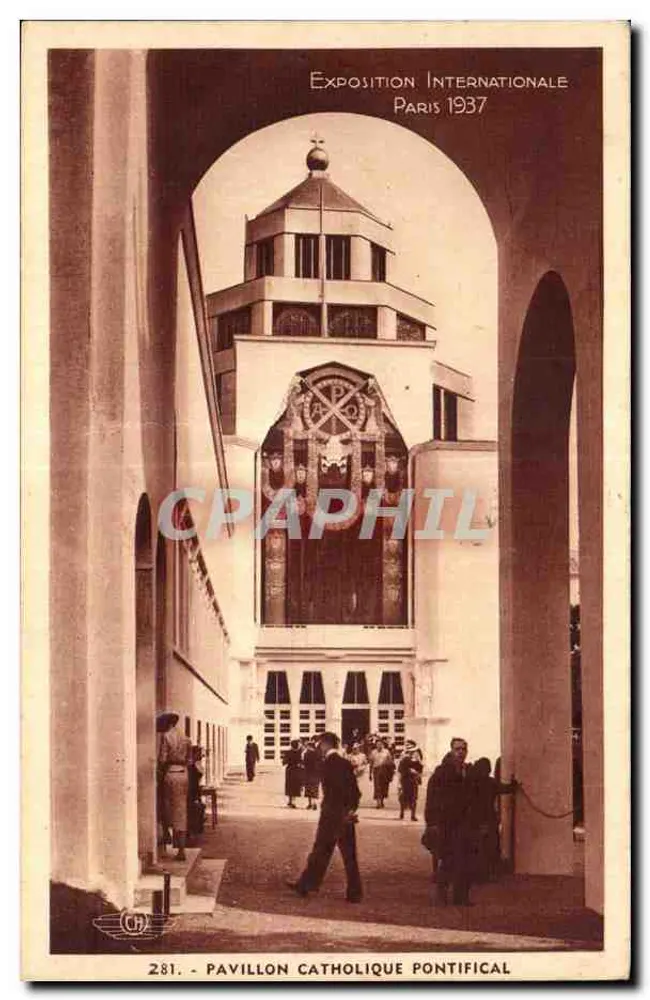 Katholischer Päpstlicher Pavillon — Internationale Ausstellung Paris 1937 — 281 - Vorderseite